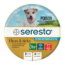 Seresto Flea and Tick Collar for Dogs up to 8kg
